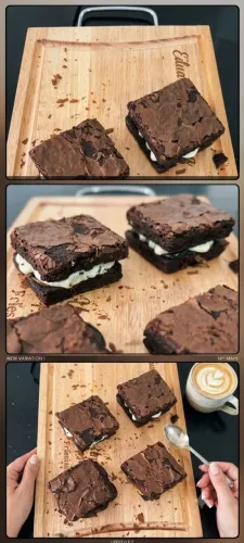 Brownie recheado chocolate doce de leite ninho
