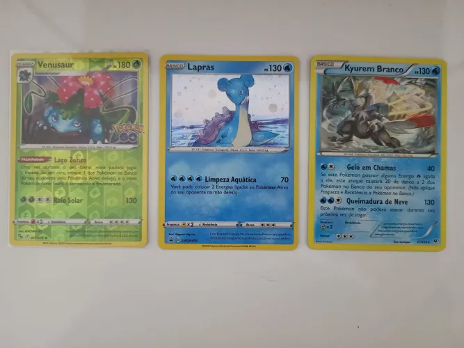 Combo 3 Cartas Pokémon Brilhantes NM Originais Copag