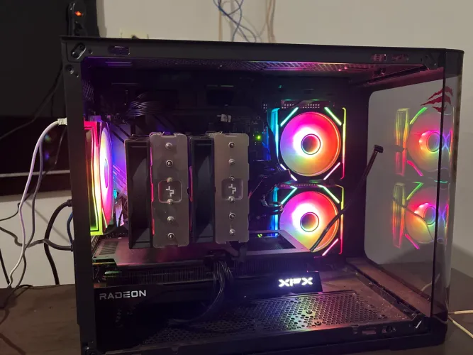 Pc gamer high end top pra jogar + volante simulador g29 + câmbio
