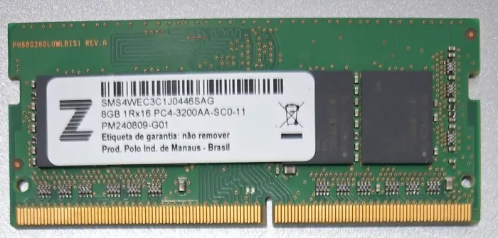 MEMÓRIA Zilia 8GB 3200A
