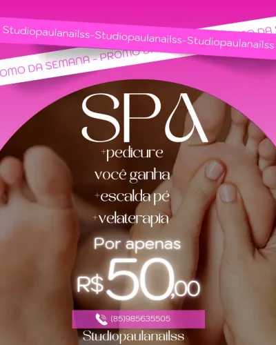Promoção de pedicure e manicure