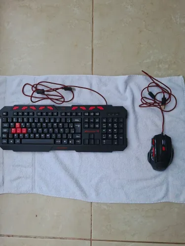 KIT Mouse e Teclado red