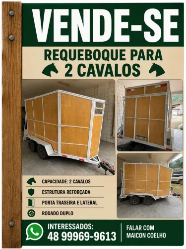 Reboque 2 cavalos