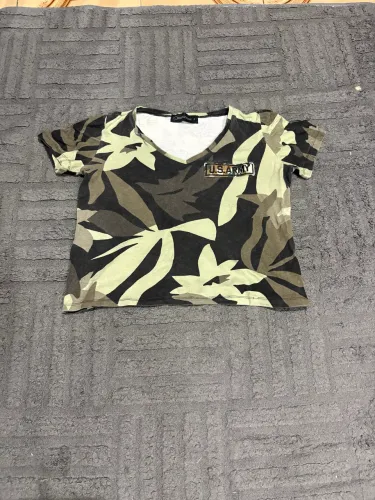 Crooped estampa militar 