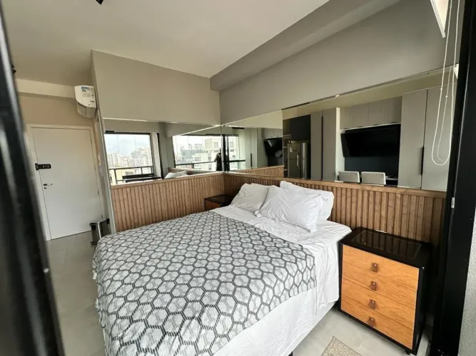 Studio Mobiliado e Decorado,1 dormitório para Alugar 23 m² - com 1 Vaga de Garagem - Vila