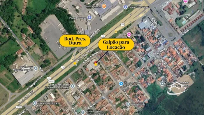 Galpão amplo em Guaratinguetá para Locação