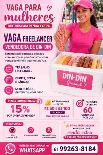 Vaga de emprego freelancer vendedora