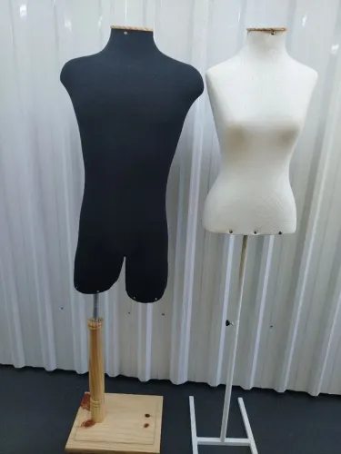 02 Manequins Masculino Preto Meia perna - Manequim Busto Costura Feminino