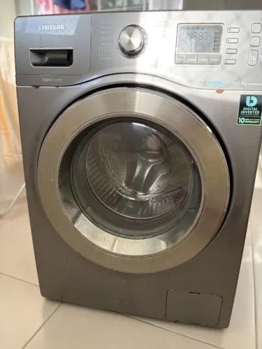maquina lavar e secar Sumsung ecobubbe digital inverter inox prata  10+6kg 110 V         