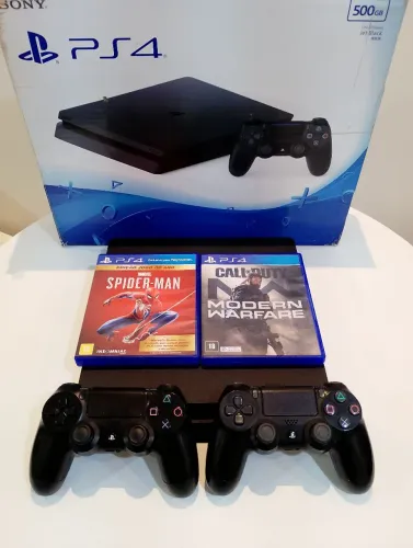 Ps4 Slim 500gb com 2 Controles + 2 Jogos