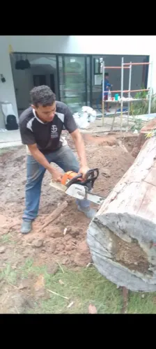 Corte e poda entre outros serviços.