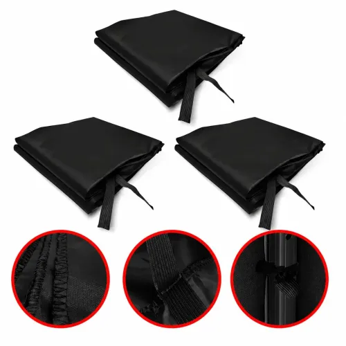KIT 3 Laterais De Fechamento Parede Para Tenda Gazebo 3x3 PRETA