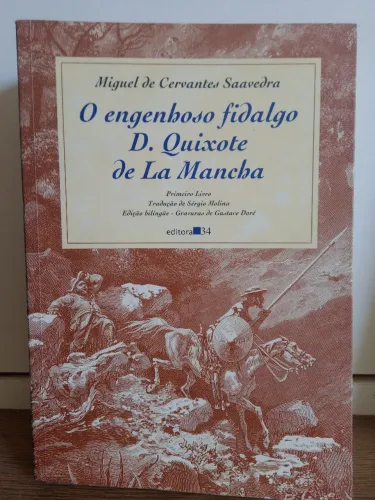 Livro Dom Quixote, Edição Especial Bilíngue, Editora 34 (Usado)