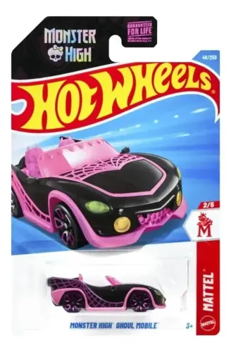 Hot Wheels Carrinho Miniatura G 2026 A Mainline Monster High Ghoul Mobile