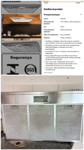 Depurador de ar Philco 90 cm