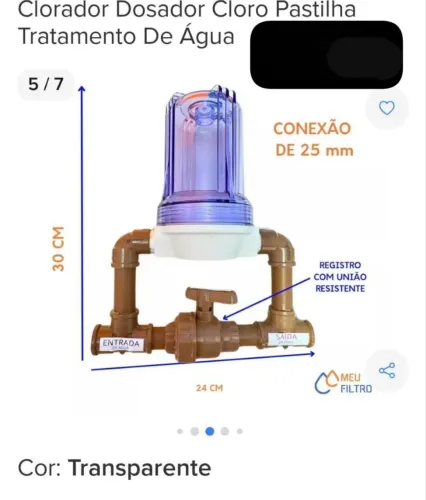 Clorador dosador cloro pastilha tratamento de água 