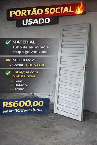 Portão social usado 