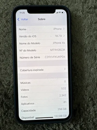 iPhone XS 256Gb bateria 83%