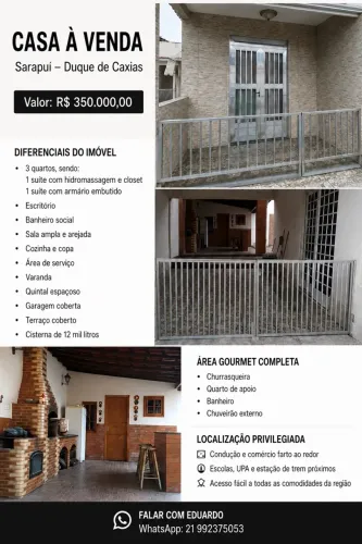Casa Espaçosa e Independente em Sarapuí, Duque de Caxias