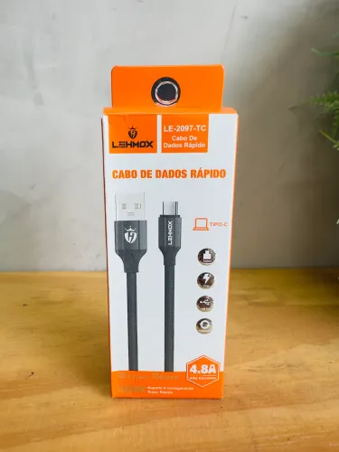 Cabo Tipo-C Carregamento Rápido 4.8A - Entrega Imediata