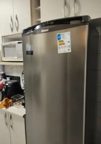 Geladeira Consul Frost Free 342L Inox/Evox - 110V | Muito Conservada