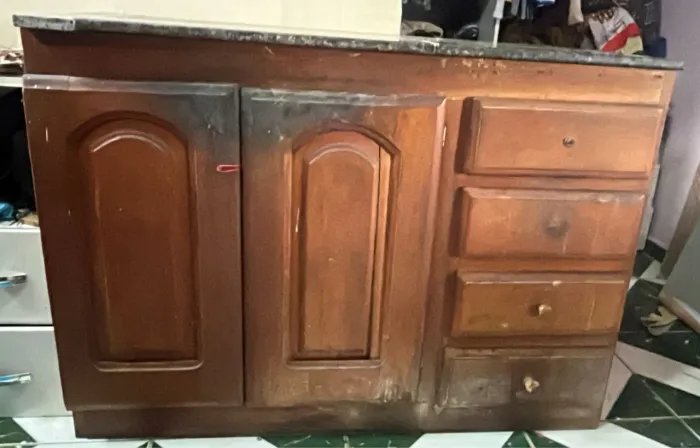 Balcão de madeira angelin 