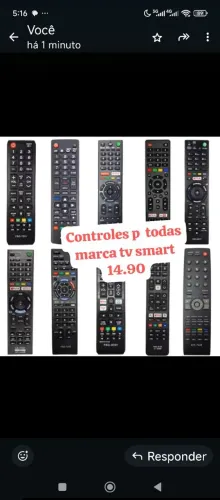 Controles de tv 