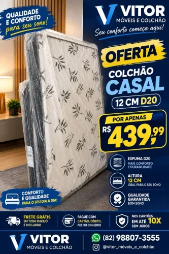 OFERTAS COLCHÃO 12 CM D20 CASAL