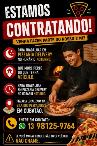 Ajudante ou auxiliar de pizzaiolo 