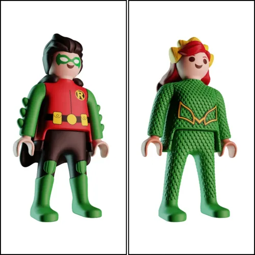 Kinder Ovo Playmobil DC - Robin e Mera