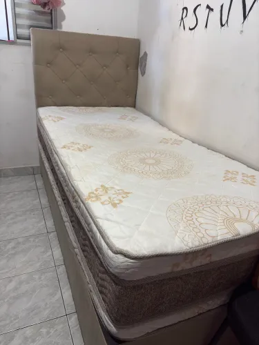 Cama Box Solteiro Completa Colchão Ortopédico Portobel