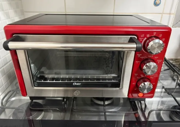 ? FORNO ELÉTRICO OSTER 18L VERMELHO 110V - Super conservado! ?