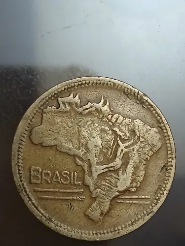 Moeda 2 Cruzeiros Mapa Duplo 1949 MBC