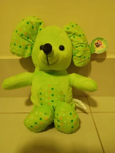 Boneco de pelúcia rato verde 35cm