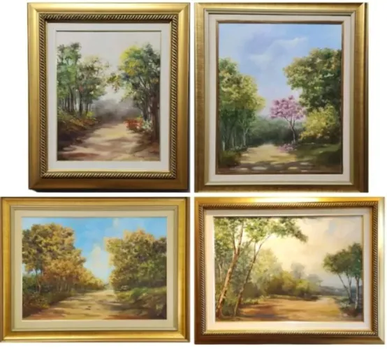 Quadros da artista Helena Schneider Medidas variadas (10 x R$69,00)