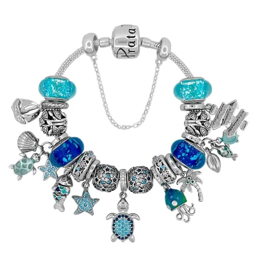 Pulseira de Prata 925 Encantos do Mar Linha Presents
