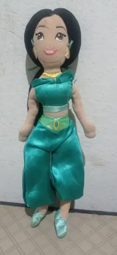 Boneca antiga princesa Jasmine e Aladdin personagem do desenho animado Walt Disney