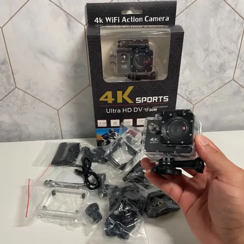 Câmera de Ação 4K WiFi Sports Ultra HD com Kit de Acessórios