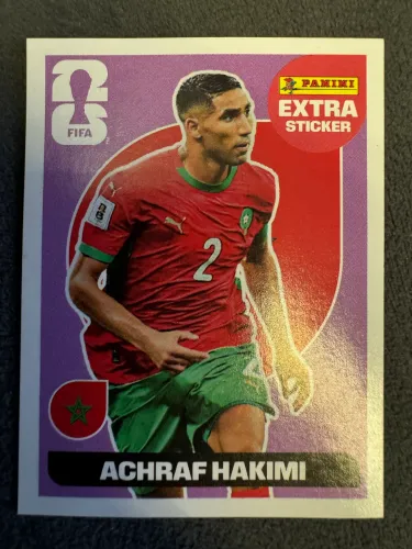 Figurinha Achraf Hakimi Legend Roxa - Extra Sticker Copa 2026