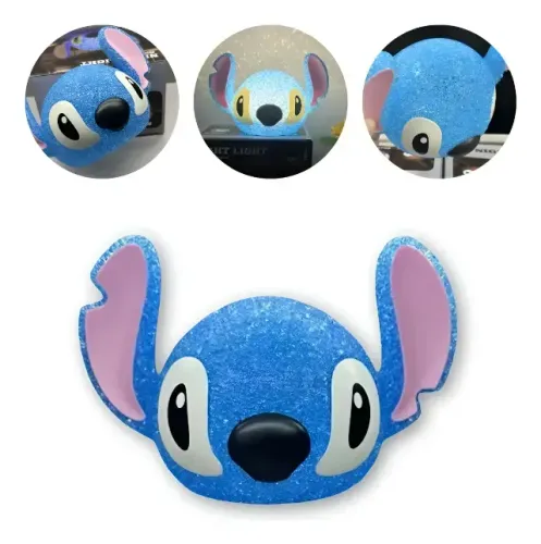 Luminaria Do Stitch Led Abajur Infantil Criativo 3d Kawaii Azul 1.2v
