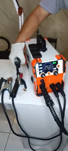 máquina de solda inversora portátil 3 em 1, eletrodo mig e tig