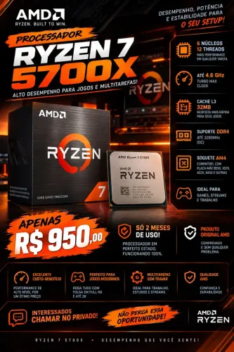 Processador ryzen 75700x