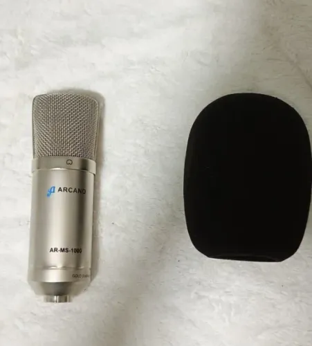 Microfone Condensador Arcano Estúdio Musical AR-MS-100