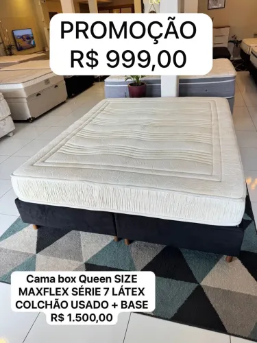 Cama Queen Size MAXFLEX LÁTEX SÉRIE 7 SEMINOVA TOP - ENTREGO
