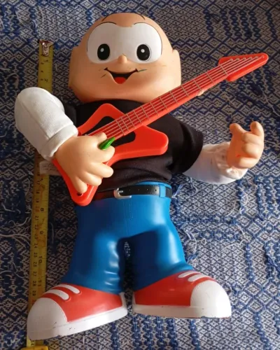 Antigo Boneco Cebolinha Guitarrista Grow