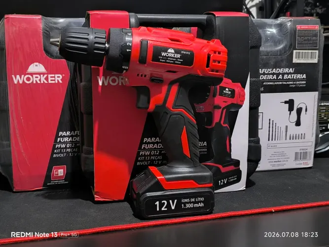 Furadeira Parafusadeira recarregável 12pcs