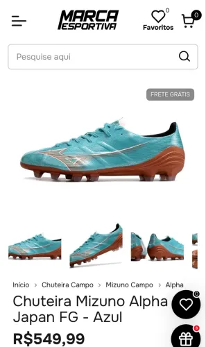 Chuteira mizuno alpha