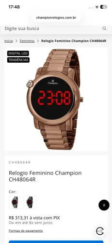 Relógio champion usado poucas vezes 