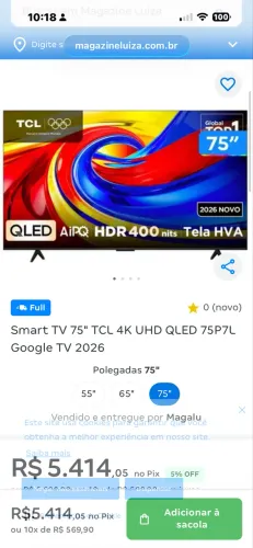 TV TCL QLED 75! PRA VENDER HOJE 3.000