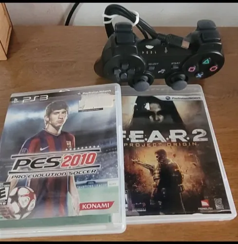 1 controle e 2 jogos ps3 por 120.00